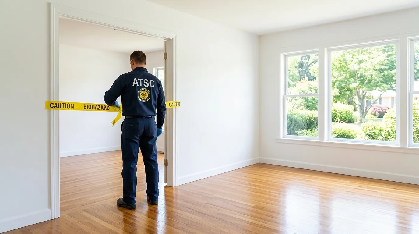 Certified biohazard cleanup crew performing Trauma Scene Cleanup in Lynwood